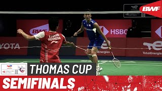 BWF Thomas Cup Finals 2022  Indonesia vs Japan  Semifinals [upl. by Roswell]