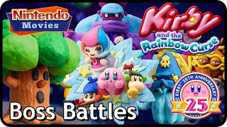 Kirby and the Rainbow Curse  Paintbrush  All Boss Battles 100 Multiplayer Walkthrough [upl. by Langill]