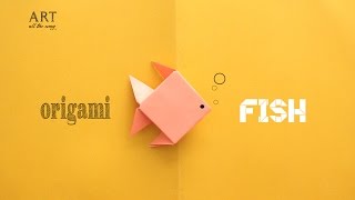 DIY Simple Origami Fish  Paper Craft Tutorial [upl. by Imer]