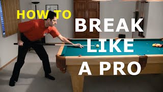 Pool BREAK SHOT Technique Advice  How to Break [upl. by Aikyn844]