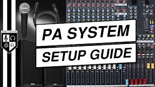 How To Set Up A Sound System For A Live Event PA System Setup Tutorial [upl. by Tnias12]