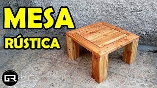 COMO HACER UNA MESA RATONA RUSTICA MADERA RECICLADA COFFEE TABLE WOOD [upl. by Lucilla994]