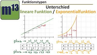 Unterschied Lineare Funktion Exponentialfunktion [upl. by Assenad595]