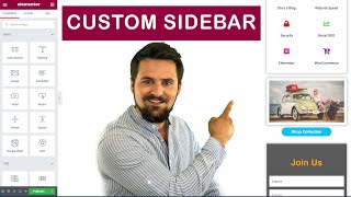 Make a Custom Sidebar WordPress Elementor Tutorial [upl. by Kroy]