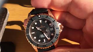 Steinhart Ocean One 39mm Pink Gold quick review [upl. by Anstice994]