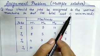 Lec30 Assignment Problem Hungarian Method  Minimization  For Multiple Solutions  In Hindi [upl. by Eeryk]