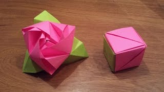 How To Make an Origami Magic Rose Cube Valerie Vann [upl. by Uund960]