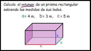 Volumen de un prisma rectangular [upl. by Eiznek]