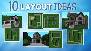 10 FREE HOUSE LAYOUTS  EXTERIORS  Roblox Bloxburg [upl. by Alac]