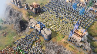 Age of Empires 4  MASSIVE HILL DEFENSE [upl. by Naie]