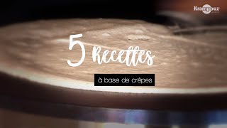 5 recettes faciles à base de crêpes [upl. by Pontus]