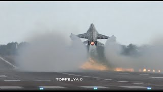 F16 Performs Fantastic TouchAndGo With Two Rolls [upl. by Eerolam]