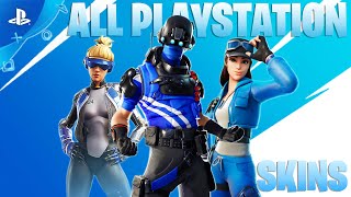 All PLAYSTATION Exclusive Skins Every Playstation Skin  Fortnite Battle Royale [upl. by Llednahc]