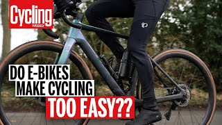 Road Bike vs EBike Do They Make Cycling Too Easy  Head to Head  Cycling Weekly [upl. by Beebe]