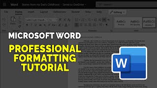 Microsoft Word Professional Formatting Tutorial [upl. by Ahsekim]