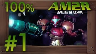 AM2R Another Metroid 2 Remake 100 Walkthrough Part 1  The Golden Temple amp Boss Ancient Guardian [upl. by Amoritta]