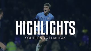 Highlights Southend United 31 FC Halifax Town [upl. by Ahsoyem180]