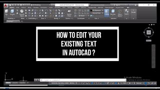 HOW TO EDIT AN EXISTING TEXT IN AUTOCAD [upl. by Eilsehc171]