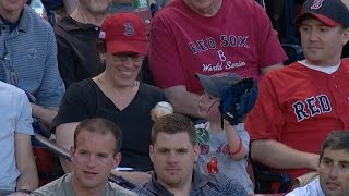 Teenage fan gives foul ball to young child [upl. by Heintz852]