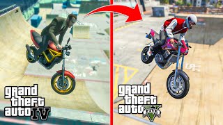 I Tried GTA 4 VS GTA 5 Stunts [upl. by Aehtela]