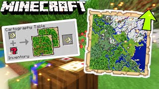 🧭COMO AUMENTAR COPIAR Y BLOQUEAR UN MAPA EN MINECRAFTGUIA MESA DE CARTOGRAFIA [upl. by Nawek]