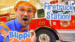 Blippi Visits a Firetruck Station  Blippi Full Episodes  Blippi Toys [upl. by Morrell]