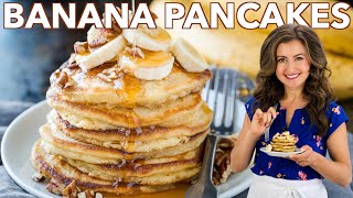 The Best BANANA PANCAKES Recipe [upl. by Collen]