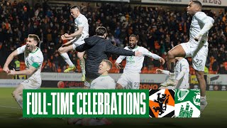 Hibs Win At Dundee United  FullTime Celebrations [upl. by Ariada]