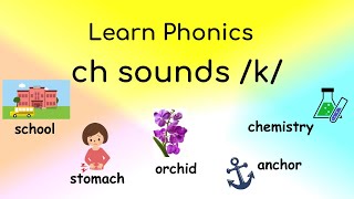 ch sound k  Digraph ch  Words amp Simple Sentences [upl. by Anihsat265]