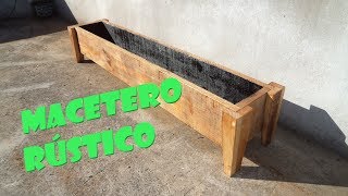 Macetero rustico de madera  Rustic planter [upl. by Dreeda]