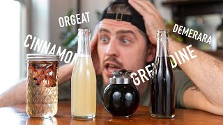 4 EASY to Make Cocktail Syrups  grenadine amp orgeat [upl. by Oinegue]