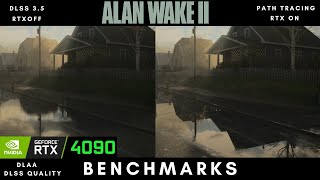 Alan Wake 2 RTX 4090 Benchmarks  Ultrawide 3440x1440 [upl. by Rattray]