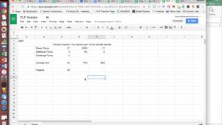 calculating grades with spreadsheet [upl. by Dnumde284]