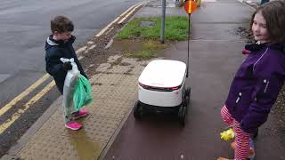 20210410 Milton Keynes Starship robot delivery service [upl. by Dranyl]