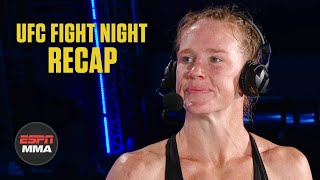 Holly Holm recaps win over Irene Aldana  UFC Fight Night Post Show  ESPN MMA [upl. by Ariuqahs881]