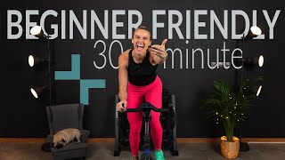 Friendliest Beginner Rhythm Indoor Cycling Class  30 minute [upl. by Setsero]