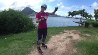 Cómo controlar velocidad y frenar en cuestas con patines inline usando Frenos Cuña con pasos y T [upl. by Christis]