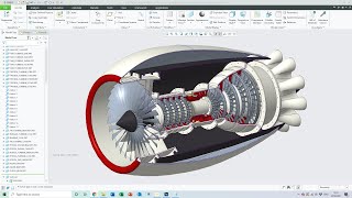 Jet Engine CAD Build and Assembly  PTC Creo Parametric  Creo with Chris  Solidworks compatible [upl. by Nnaasil362]