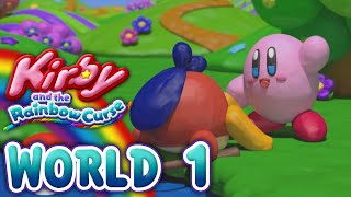 Kirby and the Rainbow Curse  Gameplay Walkthrough Part 1  Level 11 100 Intro Nintendo Wii U [upl. by Xila393]