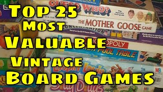 Top 25 Most Valuable Vintage Board Games In 2021 [upl. by Llechtim531]