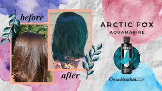 Dyeing My Hair Blue no bleach  Arctic Fox Aquamarine [upl. by Johnson513]