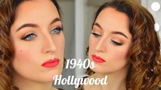 1940s Hollywood Glamour Makeup Tutorial [upl. by Ailuy]