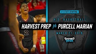 HS Basketball  Harvest Prep vs Purcell Marian STATE SEMIFINAL 32119 [upl. by Bessy]