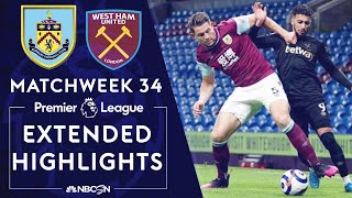 Burnley v West Ham  PREMIER LEAGUE HIGHLIGHTS  5032021  NBC Sports [upl. by Mont]