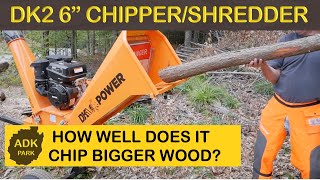 DK2 6quot COMMERCIAL CHIPPER SHREDDER REVIEW TAKE 2  SOME BIGGER WOOD [upl. by Donica553]