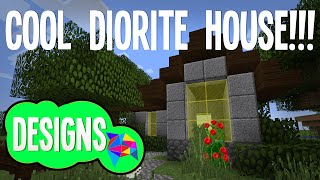 Minecraft  Small Diorite House Tutorial [upl. by Haveman877]