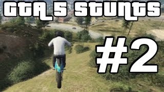 GTA 5 Stunts 2 GTA V Crashes Deaths Fails and more [upl. by Haizek]