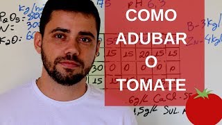 Como adubar o tomate  recomendação completa  passo a passo [upl. by Morocco]