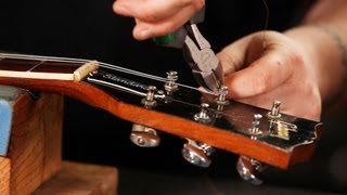 How to String a Gibson Les Paul  Guitar Setup [upl. by Louise94]