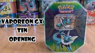 Vaporeon GX Tin Opening [upl. by Judah257]